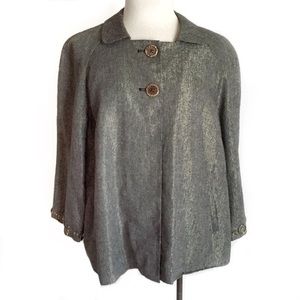 Coldwater Creek Metallic Embellished Swing Jacket